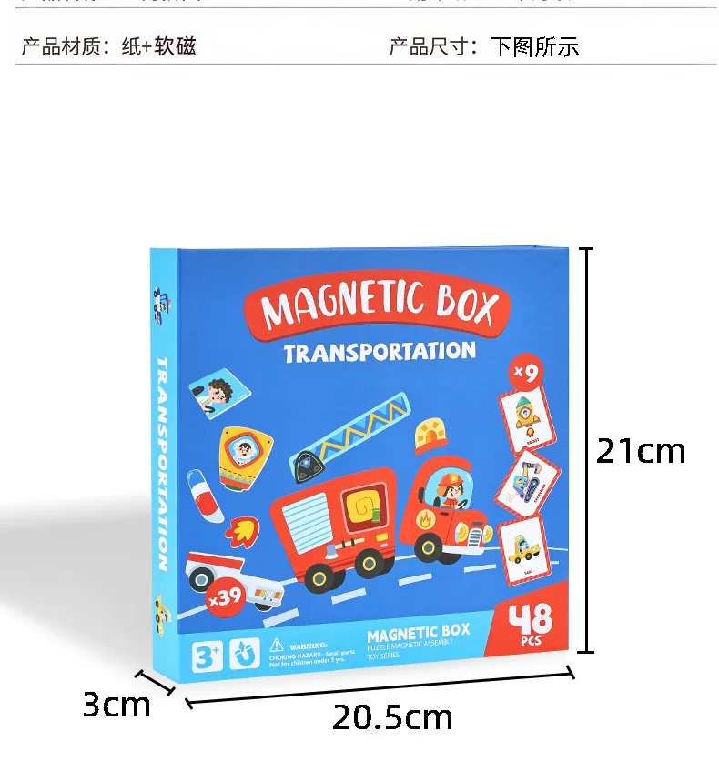 สติ๊กเกอร์แม่เหล็กแต่งตัว DIY ของเล่นเด็ก กล่องตัวละครเปลี่ยนหน้าได้ ของเล่นแม่เหล็กเสริมพัฒนาการสำหรับเด็กเล็ก เหมาะสำหรับคริสต์มาส เทศกาลฤดูใบไม้ผลิ วันปีใหม่ วันเกิด เหมาะสำหรับเด็กผู้ชายและเด็กผู้หญิง