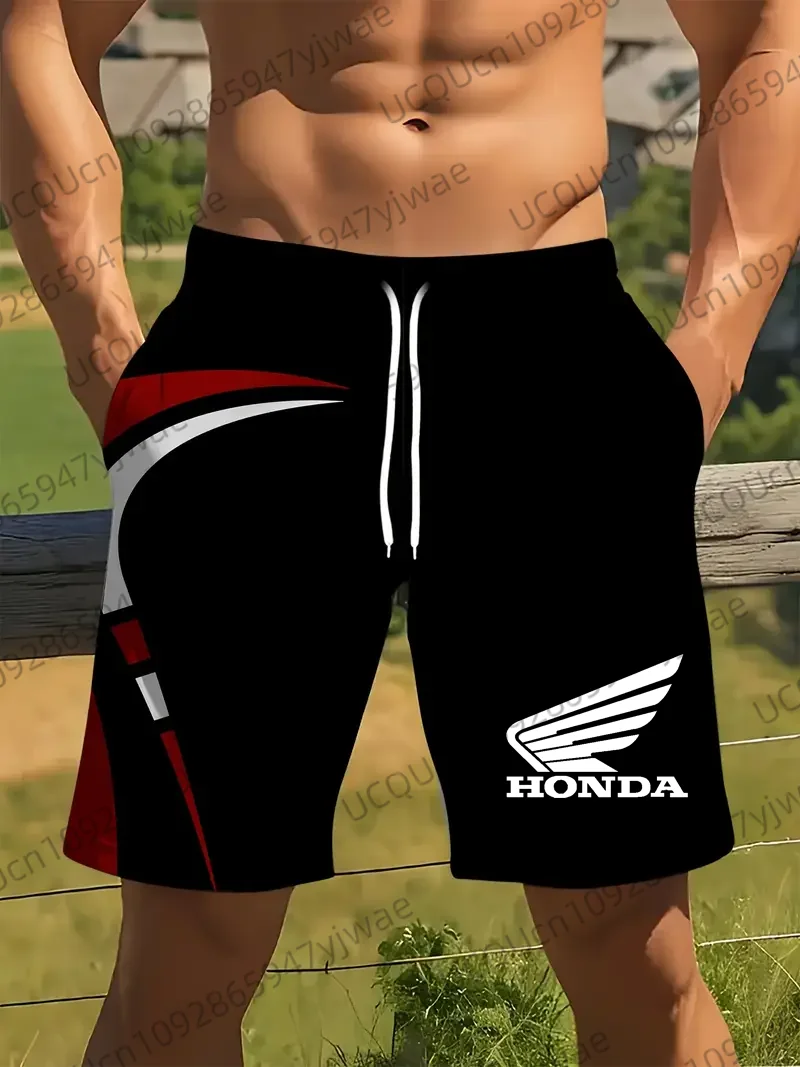 

Летние шорты для езды на мотоцикле с 3D принтом, быстросохнущие дышащие спортивные шорты с короткими рукавами для мужчин и женщин, шорты для верховой езды Honda