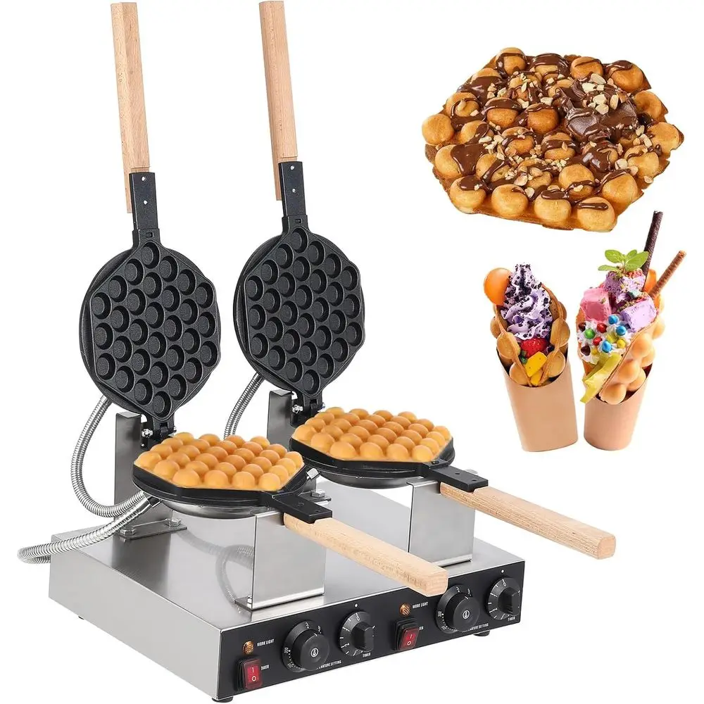 

Bubble Wale Maker 2800W Electric Bubble hine Non-stick Egg Wale Maker or Home and Commercial Use
