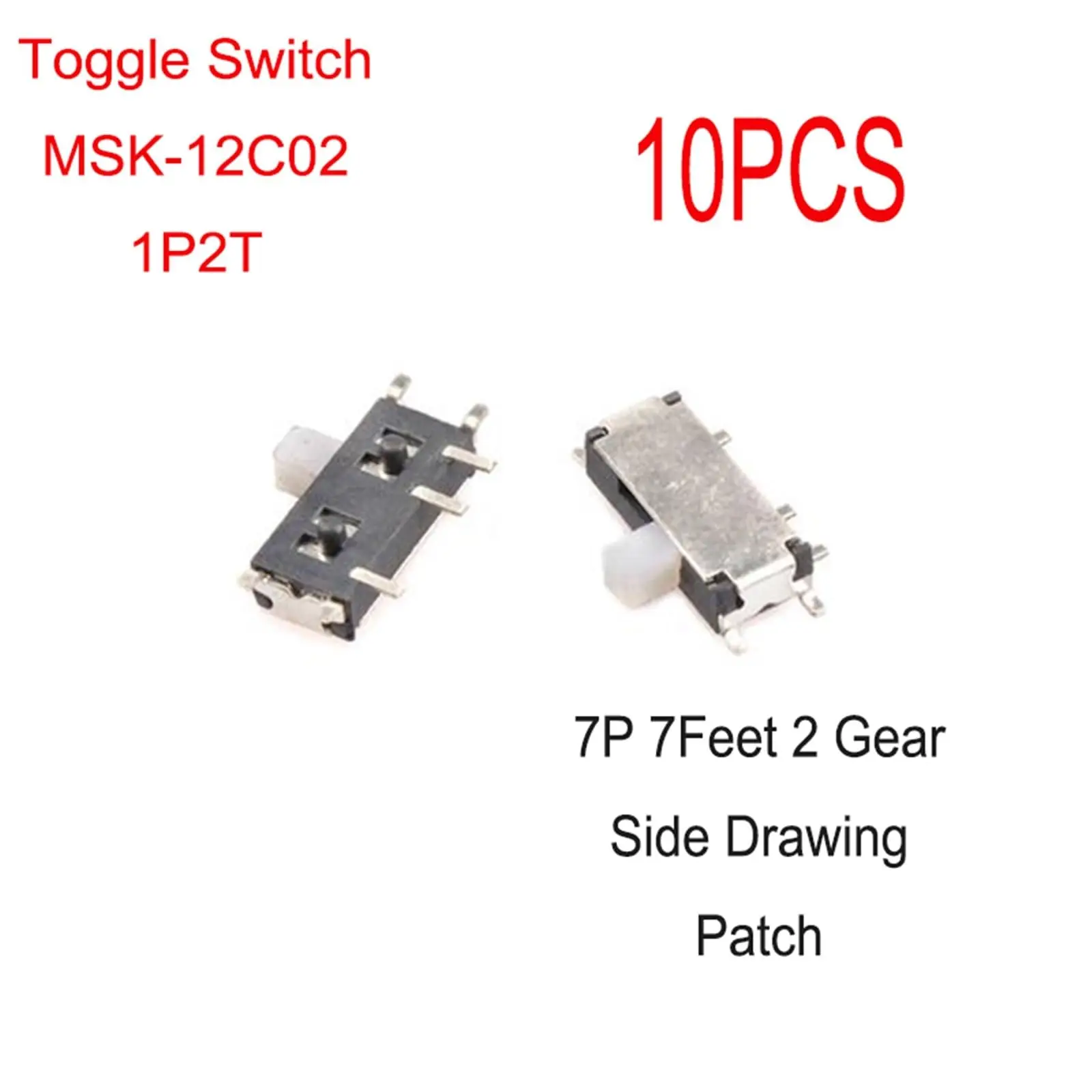 

Toggle Switch Micro switch MSK-12C02 1P2T 7P 7 Feet 2 Gear Patch