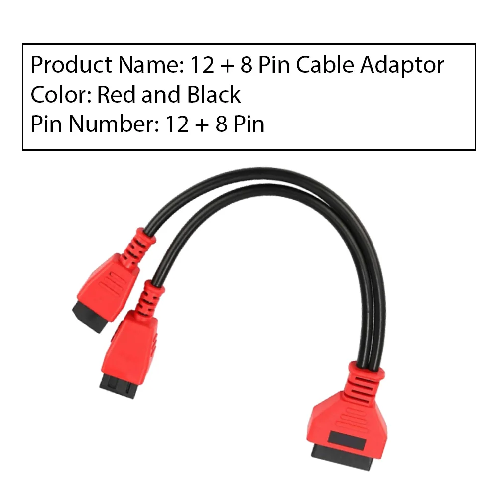 

12 + 8 Pin Cable Adaptor For Jeep Grand Cherokee Wrangler Compass Ram Dodge Journey Charger Challenger Chrysler 300 Pacifica