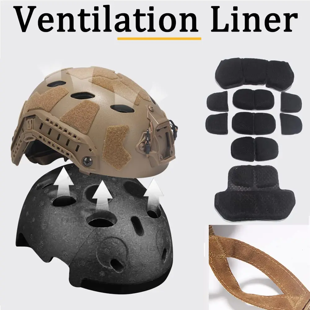 Casco táctico Airsoft con rieles – Kit visera, funda y pasamontañas - imagen 5