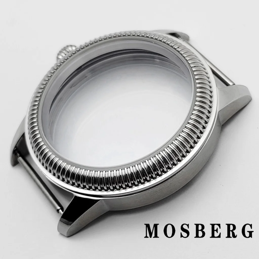 44 مللي متر الفضة 6497 ساعة حافظة الصلبة الفولاذ المقاوم للصدأ ل ETA 6498 6497 ST3600 حركة الساعات اكسسوارات أجزاء