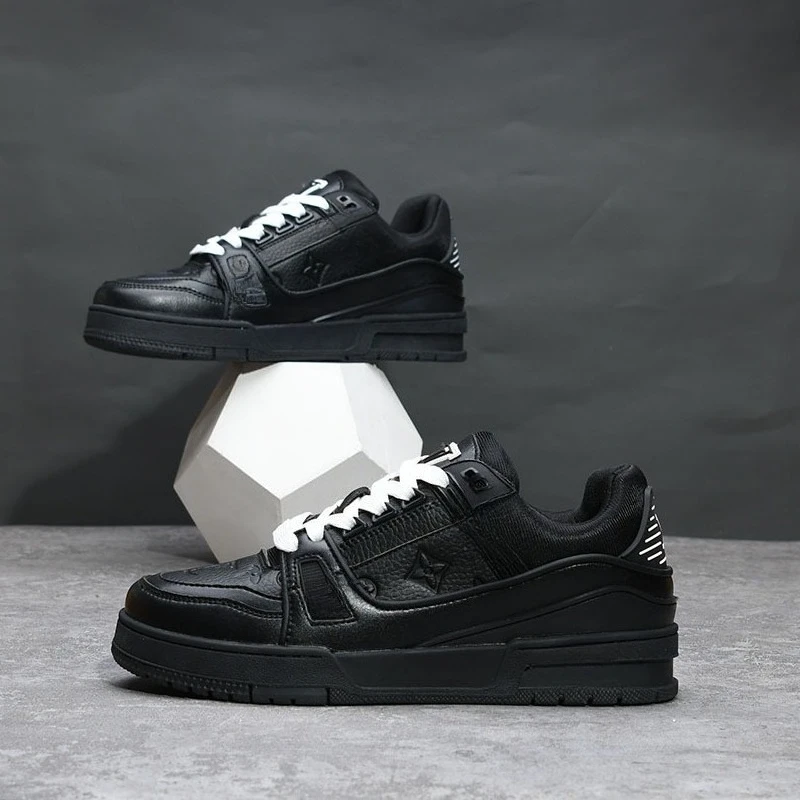 

Мужские весенне-осенние новые трендовые универсальные осенние спортивные туфли для отдыха Black Warrior, маленькие белые туфли для доски