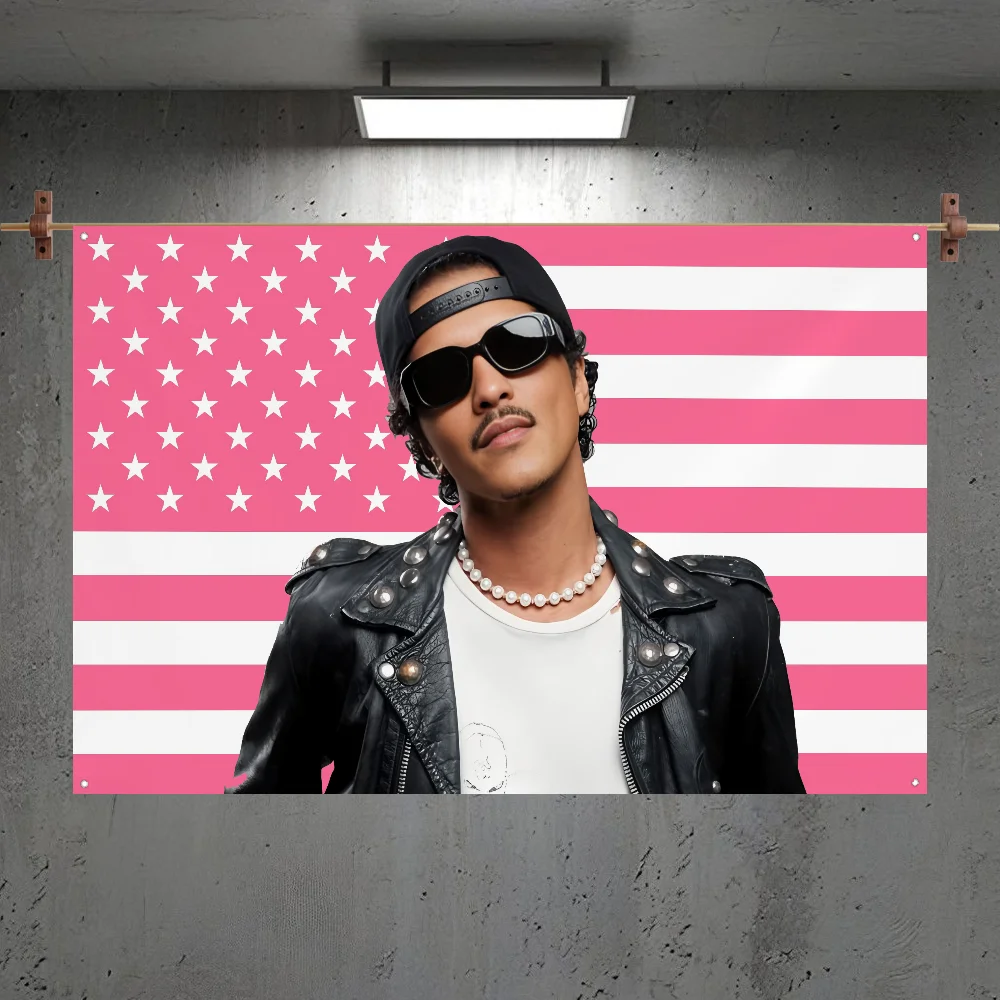 America B-Bruno M-Mars Flag Home&Garden Outdoor Microfiber Printed Decoration Background Art Flag Banner