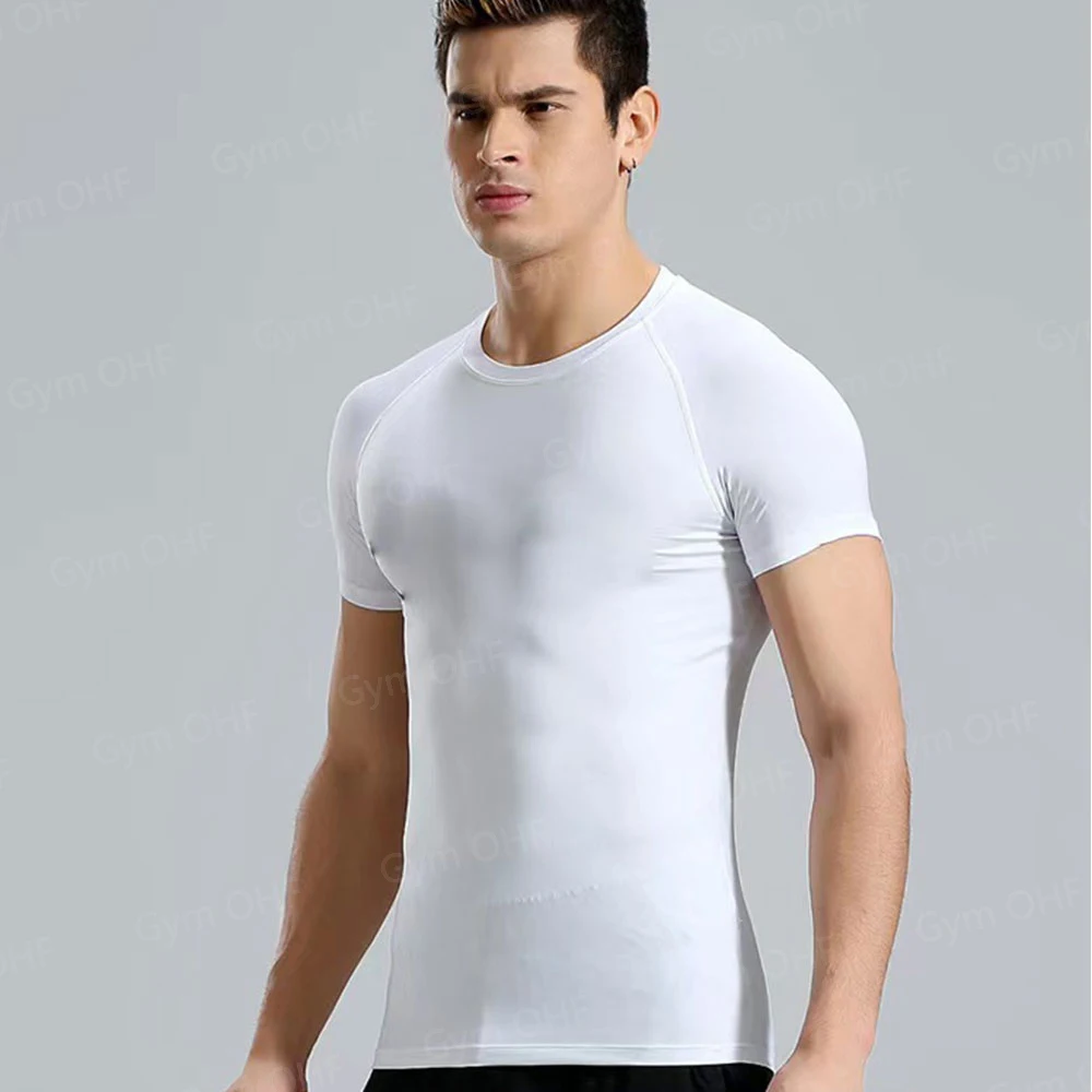 Kompression T Shirt Mann Quick Dry Lauf Gym Fitness Enge Sportswear Sommer Atmungsaktive Spinne Kurzarm T Shirt Männer 2099 – Detail 7