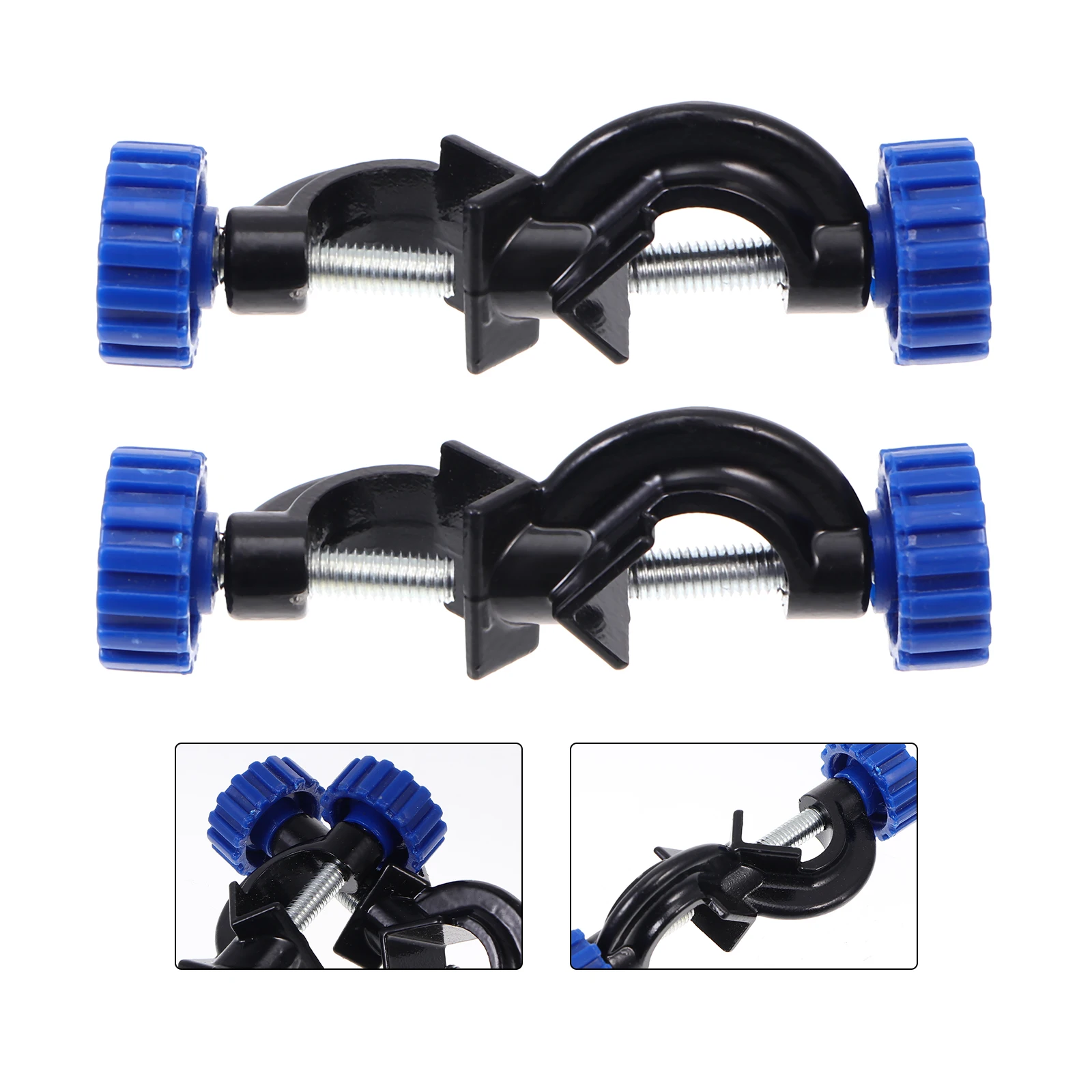 

2 Pcs Cross Clip Lab Stand Clamp Adjustable Bracket Holder Supplies Plastic Right Angle Clips