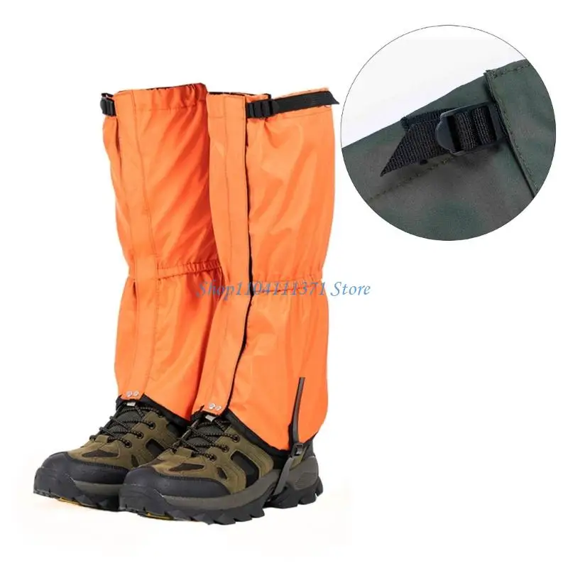 Guêtres jambe imperméables P9FC, guêtres réglables pour bottes neige, couvre-chaussures chauffantes pour randonnée,