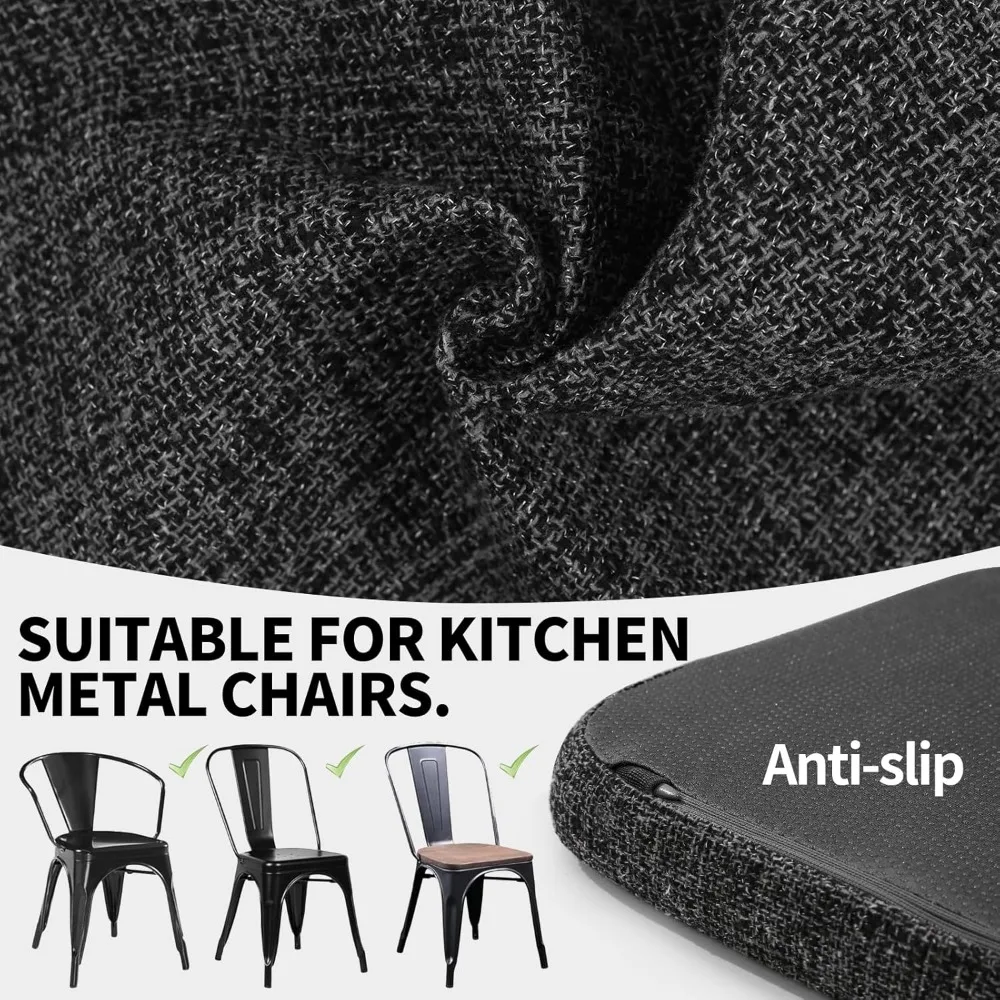 SINOSSO رغوة الذاكرة 14 وسائد كرسي معدنية 4 قطع، منصات كرسي مغناطيسية على الطراز الحديث المتشابك لتناول الطعام والمطبخ والمقهى بيسترو St