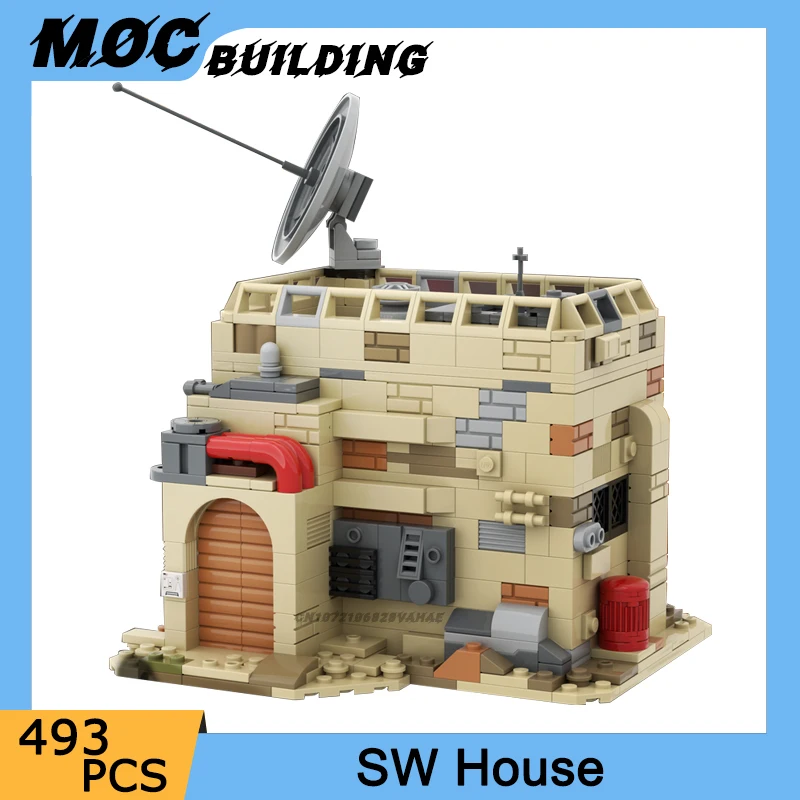 MOC Building Blocks Star Movie Battle Base militare SW House Scene Model Radar Station architettura mattoni assemblaggio fai da te giocattolo regalo