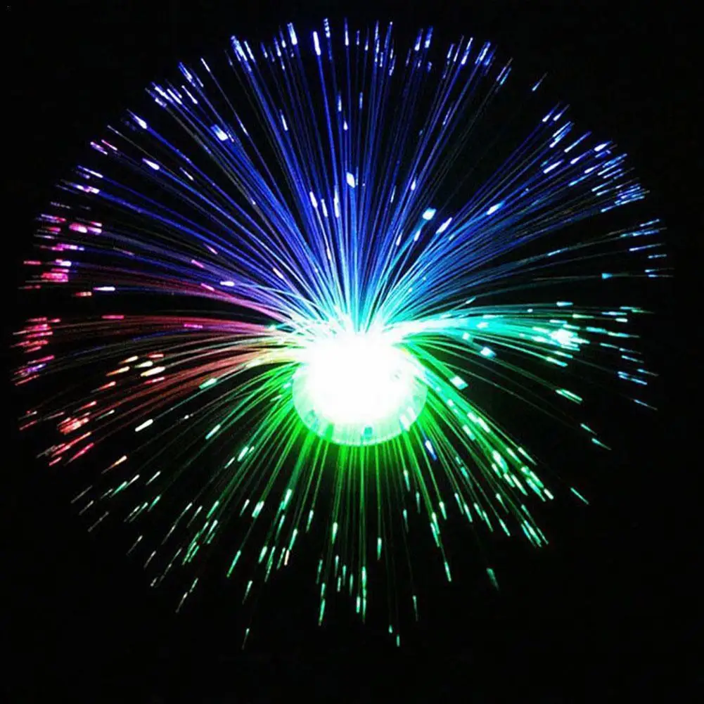 Colorful LED Optic Fiber Flower Light Star Sky Shaped Day Decoration Night Home Lamp Atmosphere Festival Lamp Valentine Par D6N4