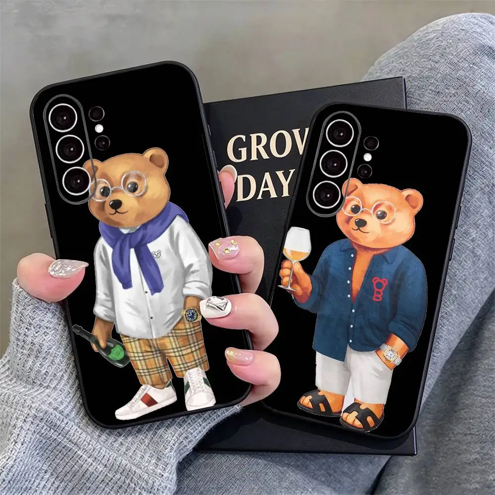 Fashion B-Baron Filou B-Bear Cool Phone Case For Samsung S26,S25,S24,S21,S22,S23,S30,Ultra,S20,Plus,Fe,Soft Silicone Black Cover