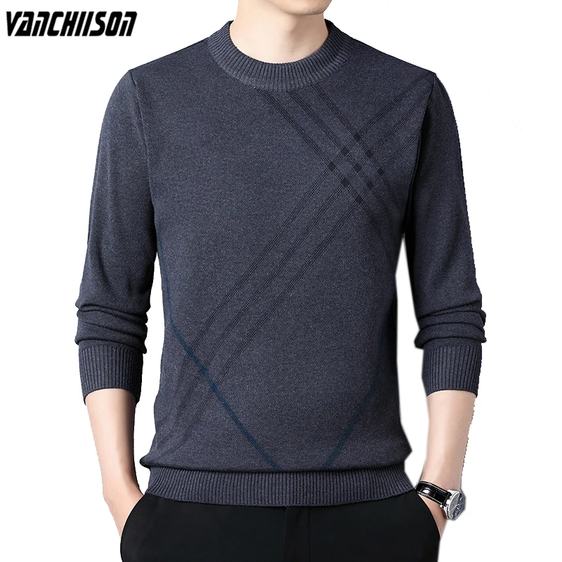 

Мужской вязаный джемпер, винтажный пуловер с ложным воротником, в стиле ретро, Повседневная модная одежда для отца, Осень-зима 00359