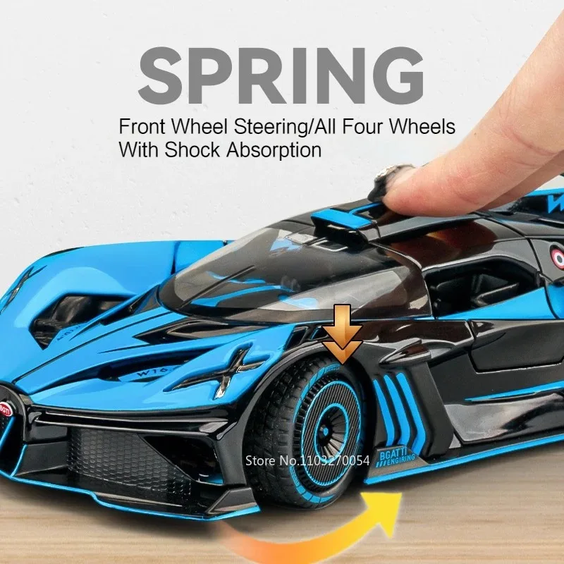 1:24 Bolide Revuelto Legierung Modell Diecast Auto Spielzeug Türen Geöffnet Sound Licht Zurückziehen Miniatur Fahrzeug Junge Erwachsene Geburtstag Geschenk – Detail 9