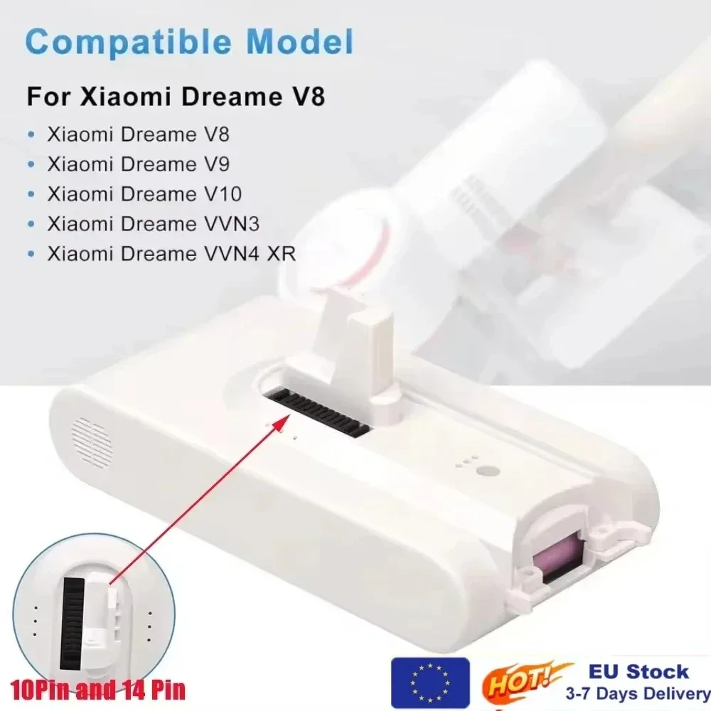 Batterie Li-ion 5000mAh pour aspirateur à main sans fil Dreame V8 V10Pro V9P XR VVN3 VVN5, pièces de rechange