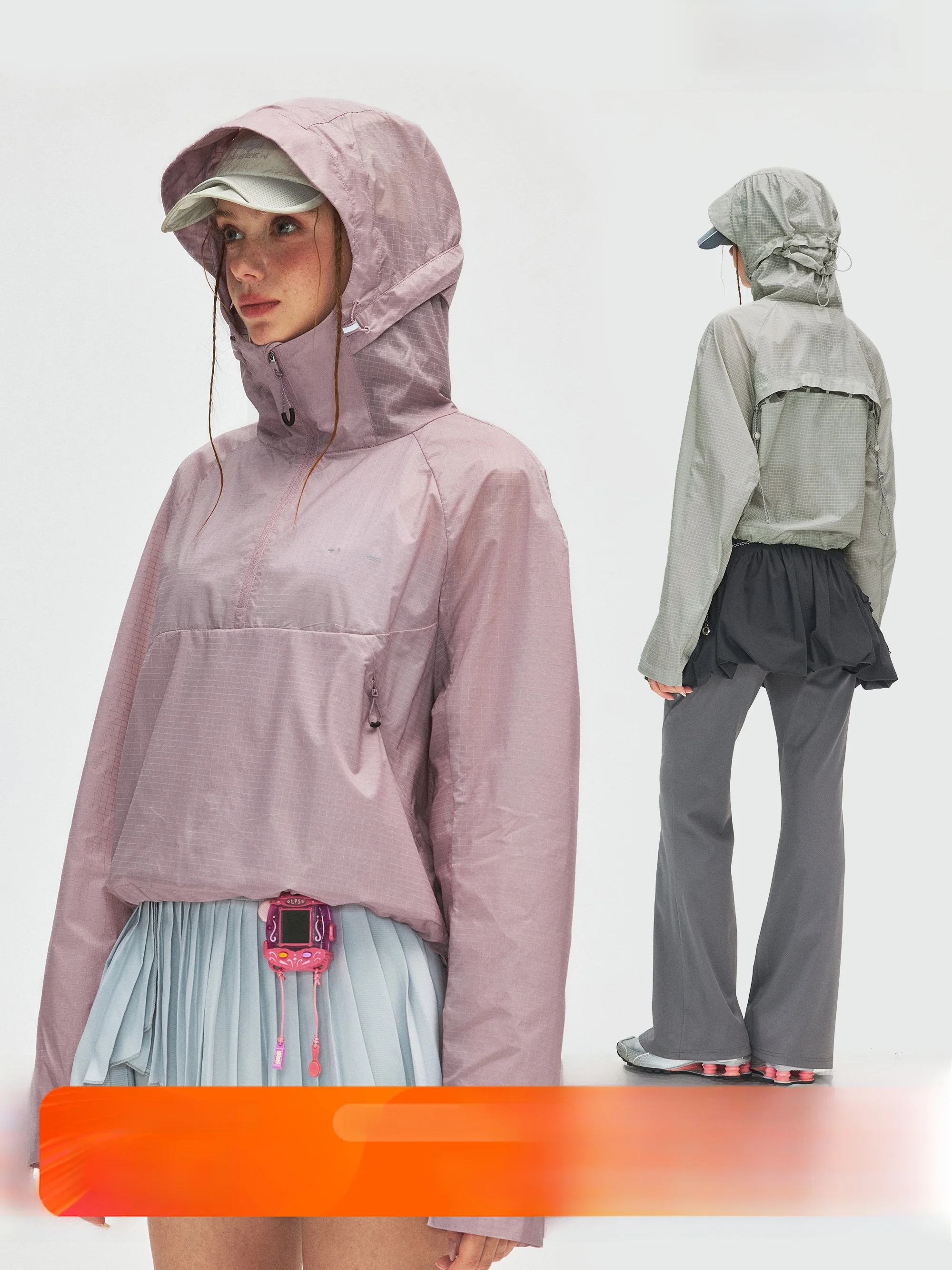 

Outdoor Pure Color Ba Dstring f Zip Hooded Sun Protection Jaet Women's Sle Monterest Instant Mountain Wild