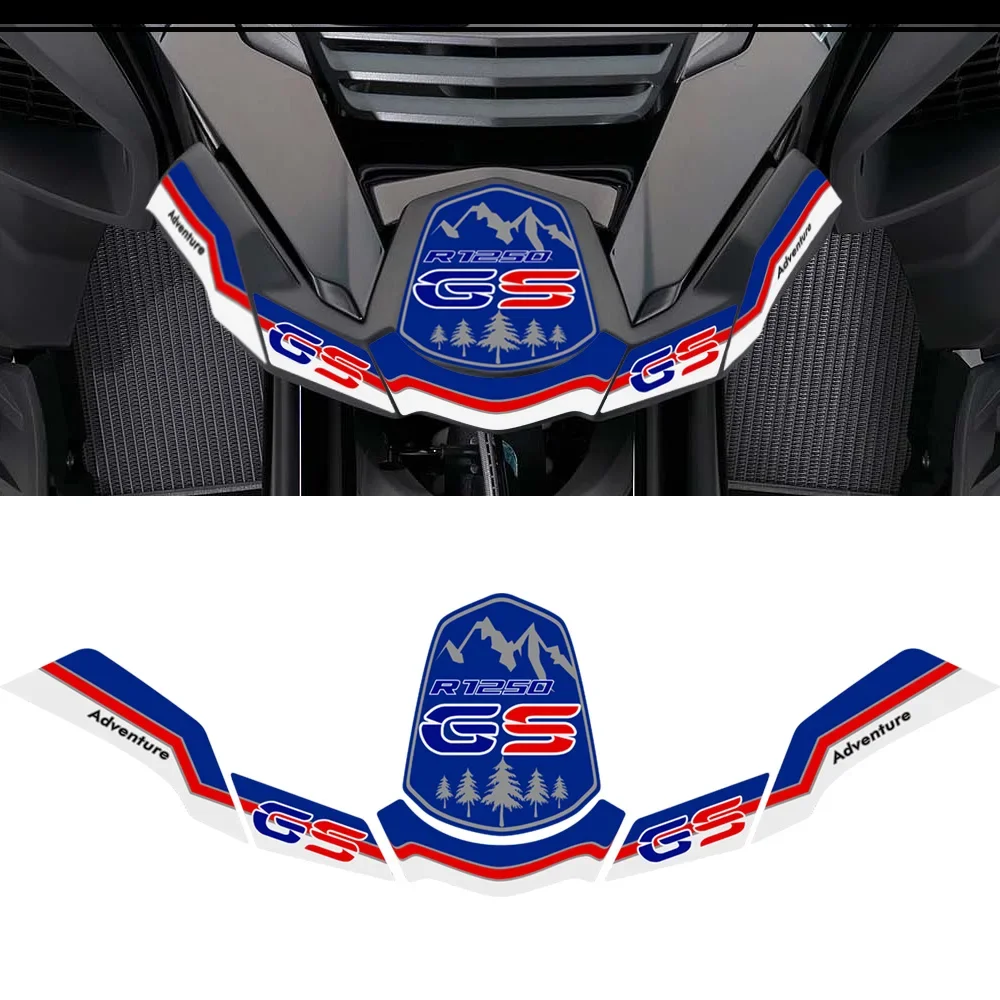 For R1250GS R1250 R 1250 GS GSA Protect Front Nose Fairing Beak Cowl Guard Knee Windshield handguard Trunk Stickers