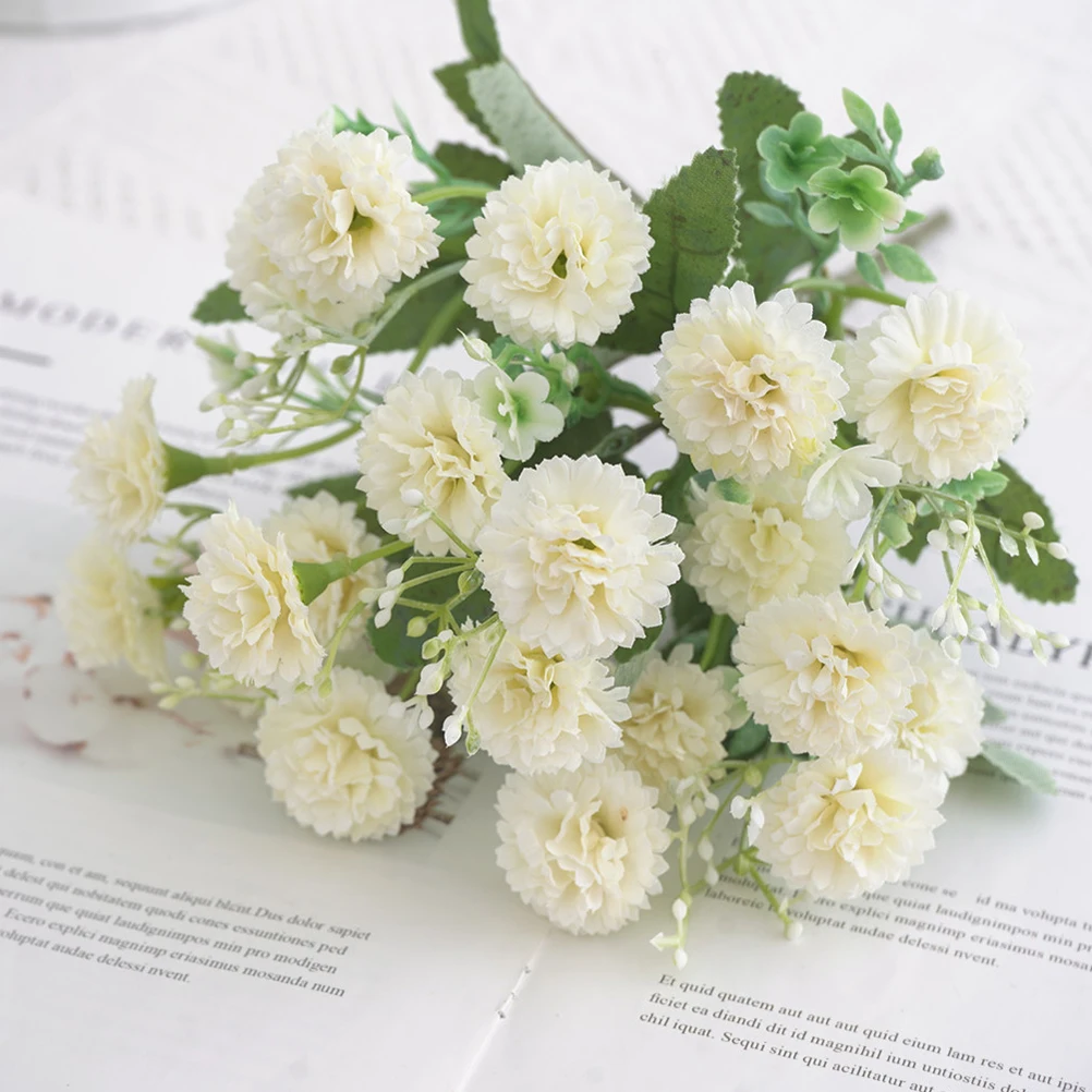 

20 -Branch Bouquet Artificial Flower Ornament Simulated Plant for Home Decoration Decorate White