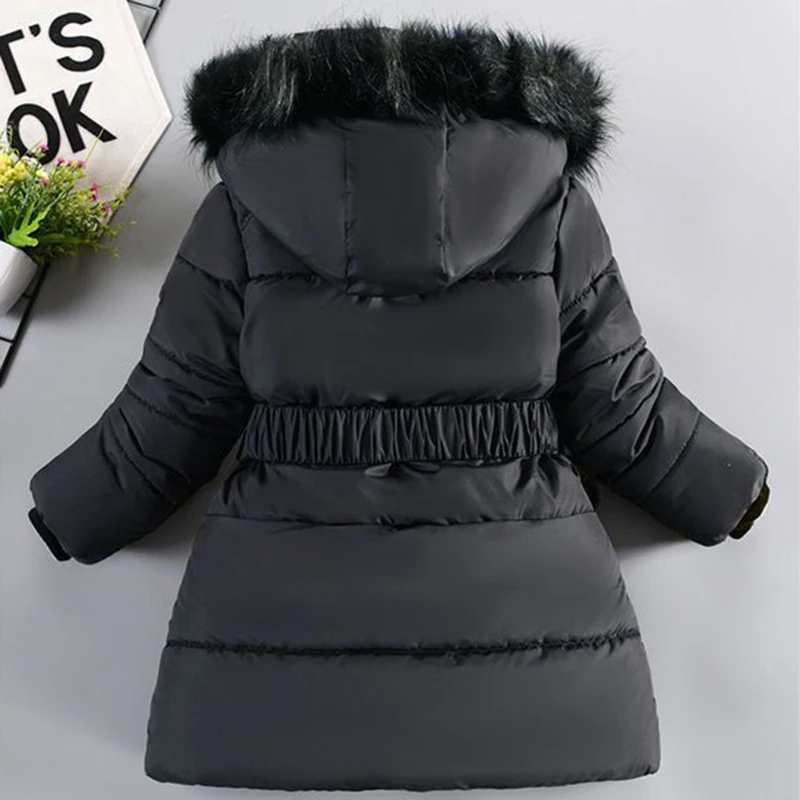 Autumn Winter Girls Jacket Keep Warm Hooded Windproof Outerwear Birthday Christmas Girls Coat 4 5 6 7 8 9 10 Years Kids Clothes