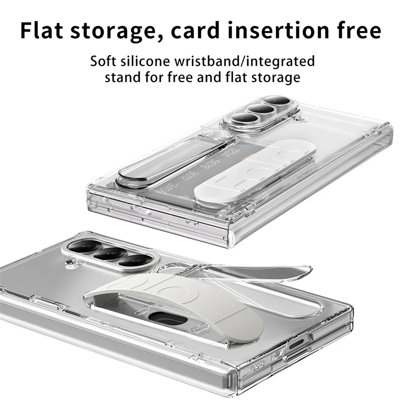 For Samsung Galaxy Z Fold 8Ultra 7 6 5 4 Wristband Holder Hinge Card Slot Case With Pen Slot & S Pen Screen Protect Film Cover view 6