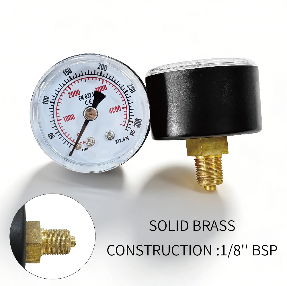 4500psi High Pressure Gauge 40mm diameter with 1/8'' BSP for FX Accessories