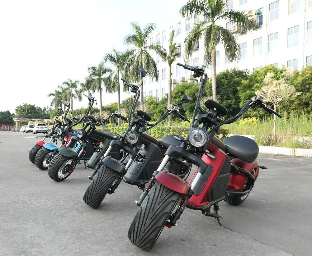 Hot 2000w 60v 20Ah Long Range Electric City Coco Motorcycle Fat Tire Electric Scooter
