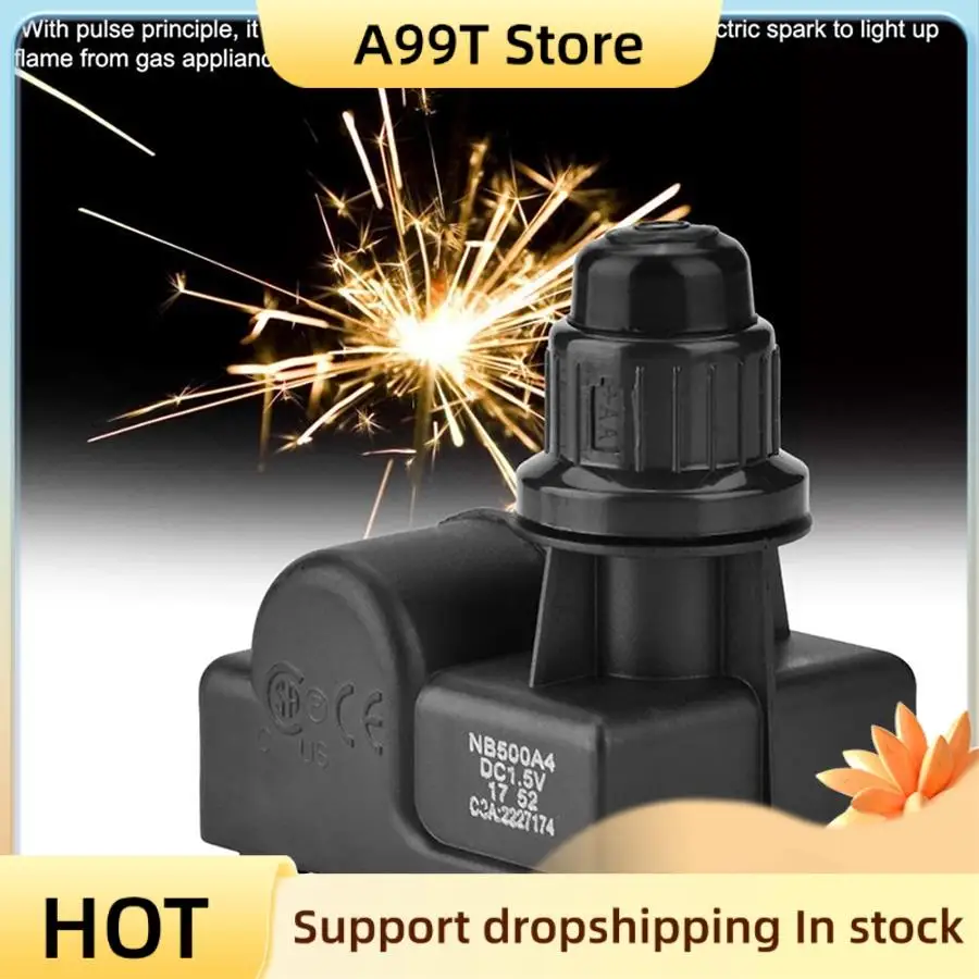 

A99T BBQ Gas Grill Ignitor Durable Spark Generator Push Button Igniter 4 Outlets AA Battery Gas Appliances Replacement