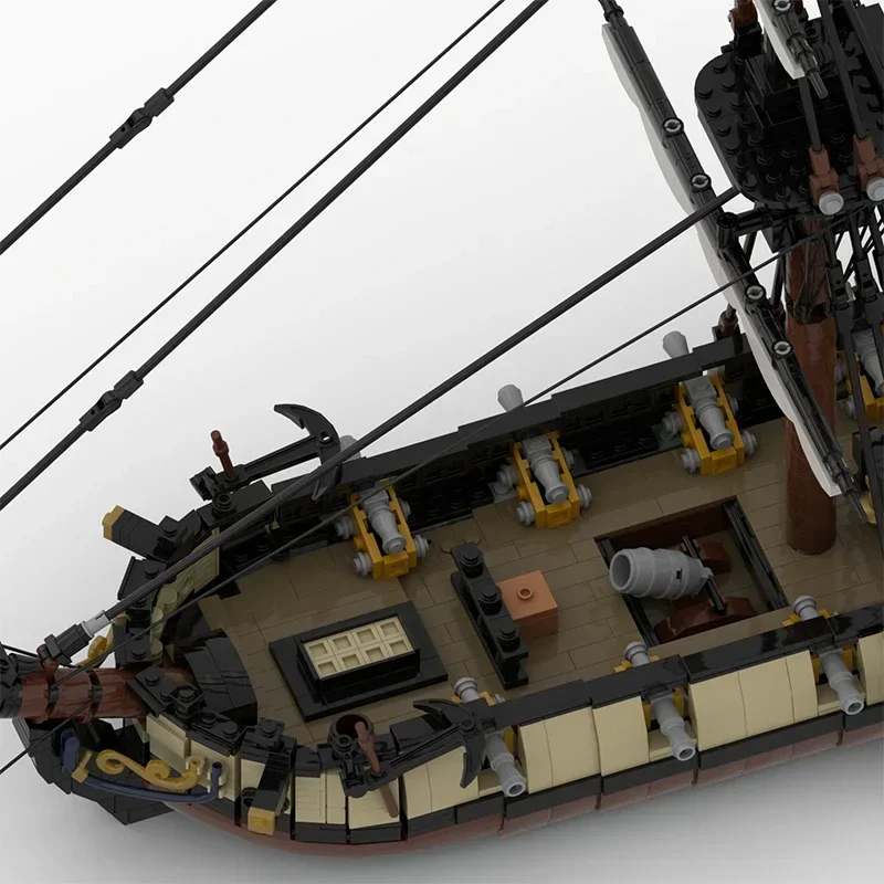 Moc tijolos de construção hms meteor modelo barco tecnologia blocos modulares presentes brinquedos para conjuntos diy montagem