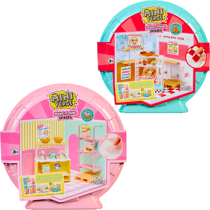 MGA Miniverse Hellokitty سانريو والأصدقاء سلسلة لعبة صغيرة صندوق أعمى اللعب منزل المشهد الأساسي الآيس كريم البيتزا موضوع أنيمي الهدايا
