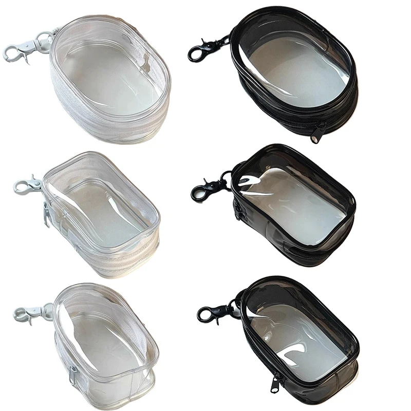 1PCS Jewelry Organizer Transparent Storage Box Pouch Mystery Plastic Box Cute Doll Bag With Keychain Dustproof Case