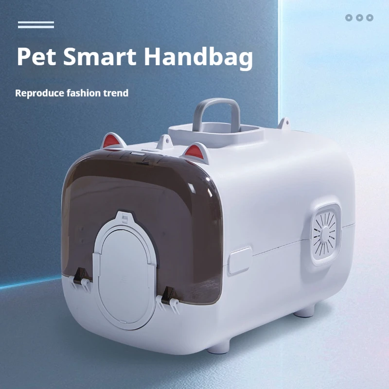 

Pet Travel Bag Smart Cat Bag Tote Crossbody New Air Lighting Large Space Air Box Stylish Appearance Multi Ventilation