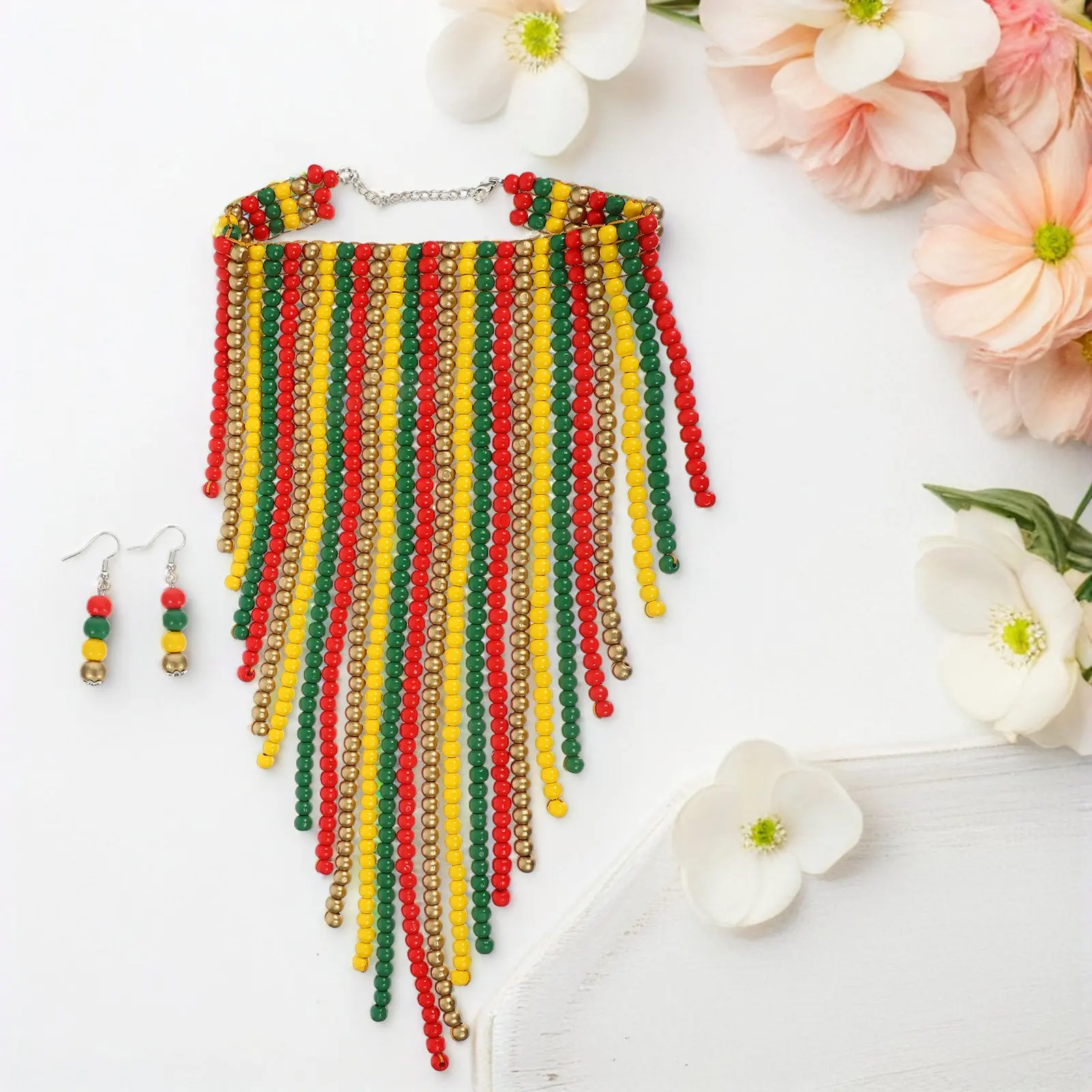 Wooden Bead Necklace Women Handmade Bohemian Ethnic Vintage Jewelry Unique Lightweight Natural Texture Timeless
