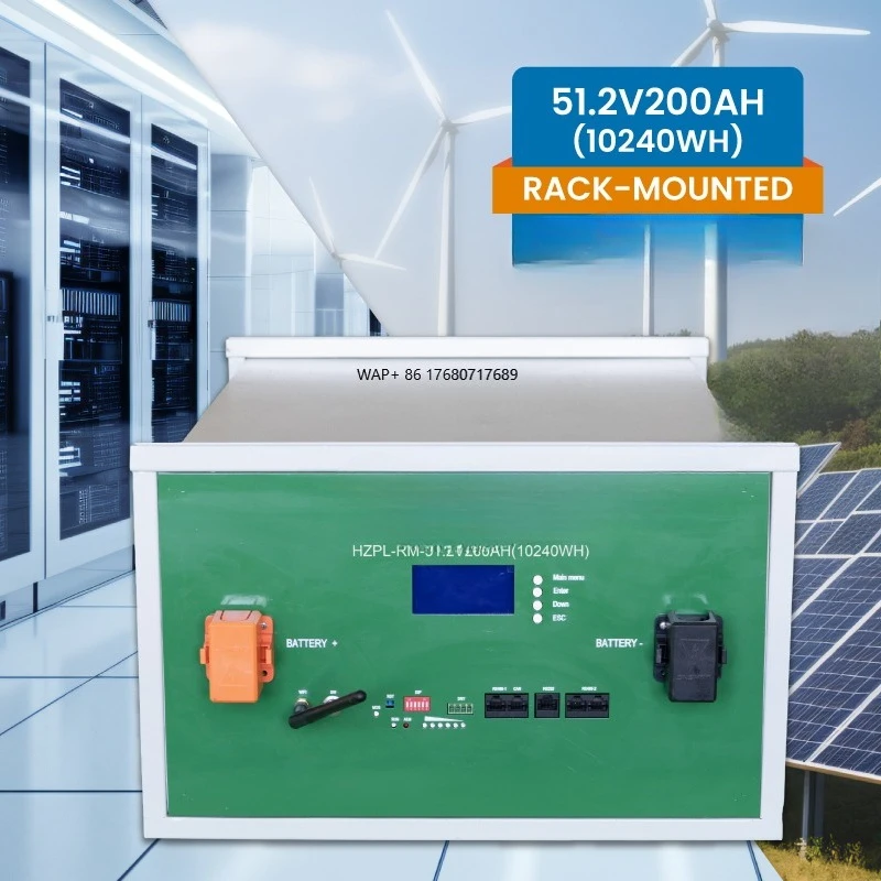 

51.2V 200Ah Lifepo4 Rack Battery Pack 6000 Cycles for Home ESS Solar System 51.2V 200Ah Lithium Battery