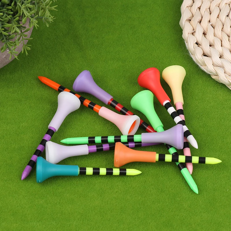 【Nice】10/20/30Pcs 70/83MM Golf Nail TEE Plastic Seat Cover Head Cover Serve Golf Tee Seat Ball Holders Mix Color Training Aids