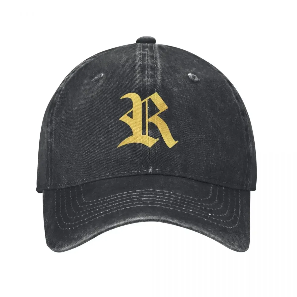 R – Faux Gold Old English - Letter R Baseball Cap dad hat Snap Back Hat Luxury Cap Men's Luxury Women's