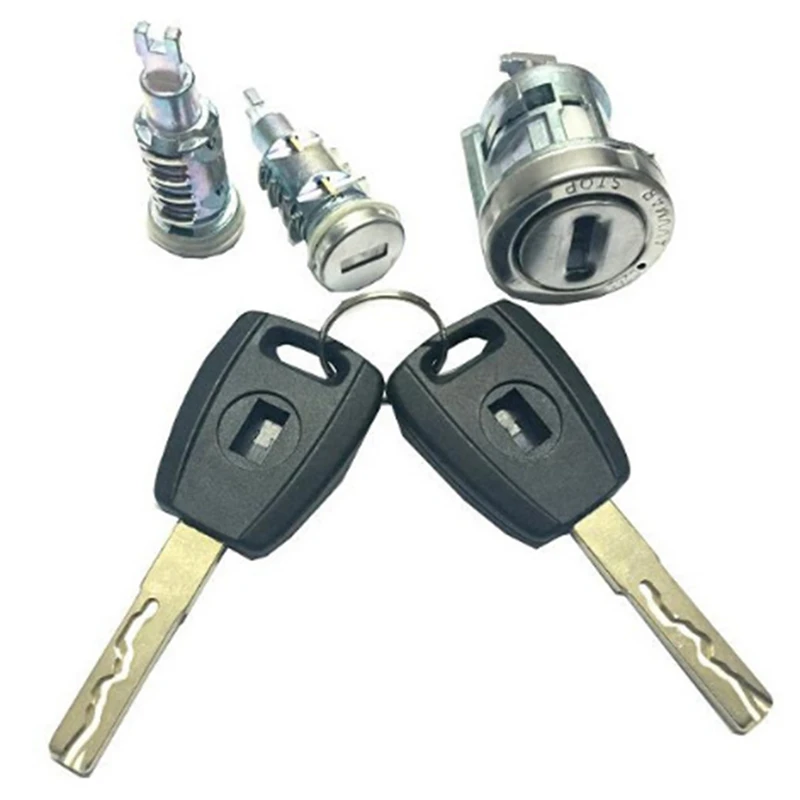 Car Ignition Lock Cylinder Car Door Rear Trunk Lock Barrel  Cylinder Latch With 2 Keys For Fiat Ducato Citroen Relay