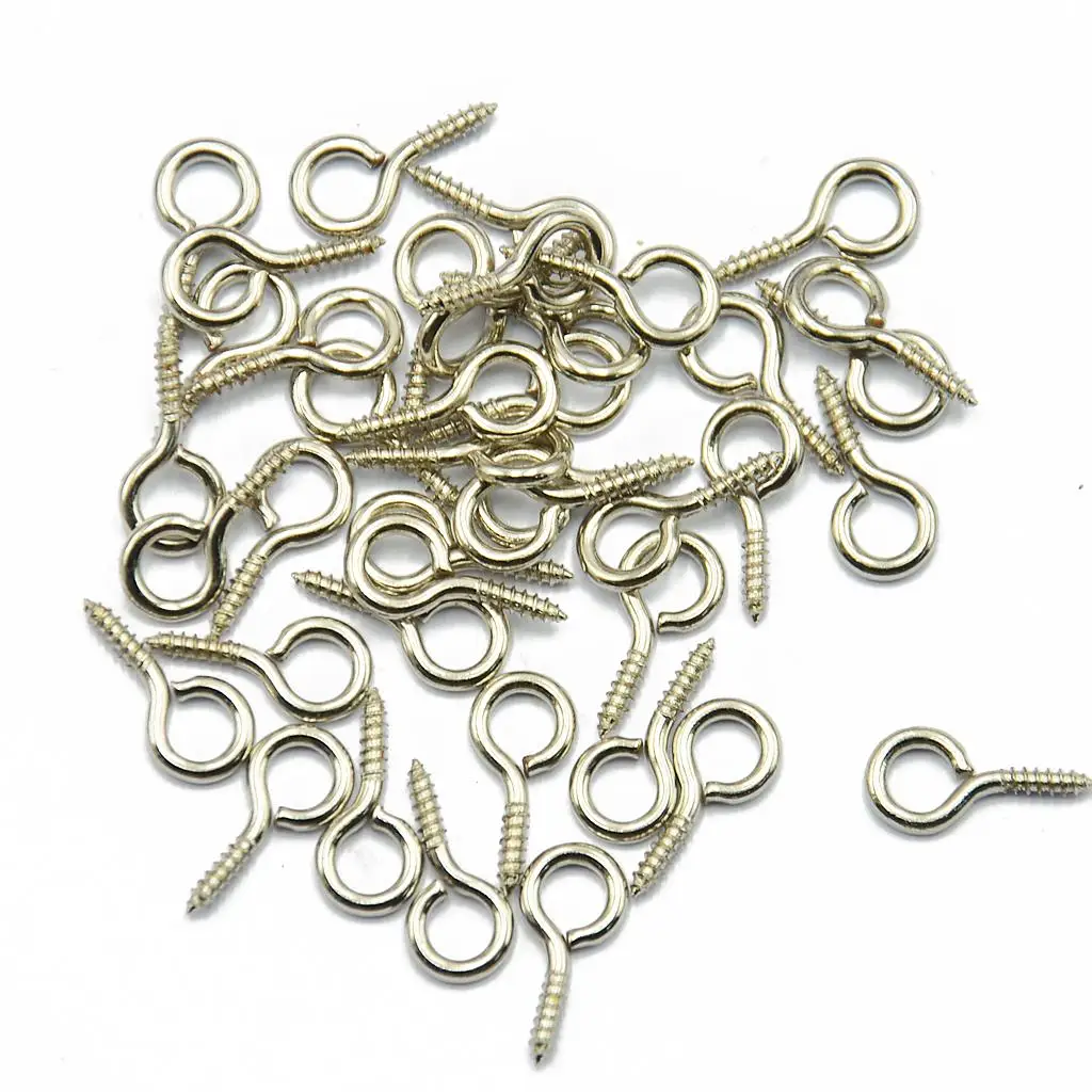 3-6pack 50pcs Screw Eye Pin Jewelry Making Charm Pendant Silver