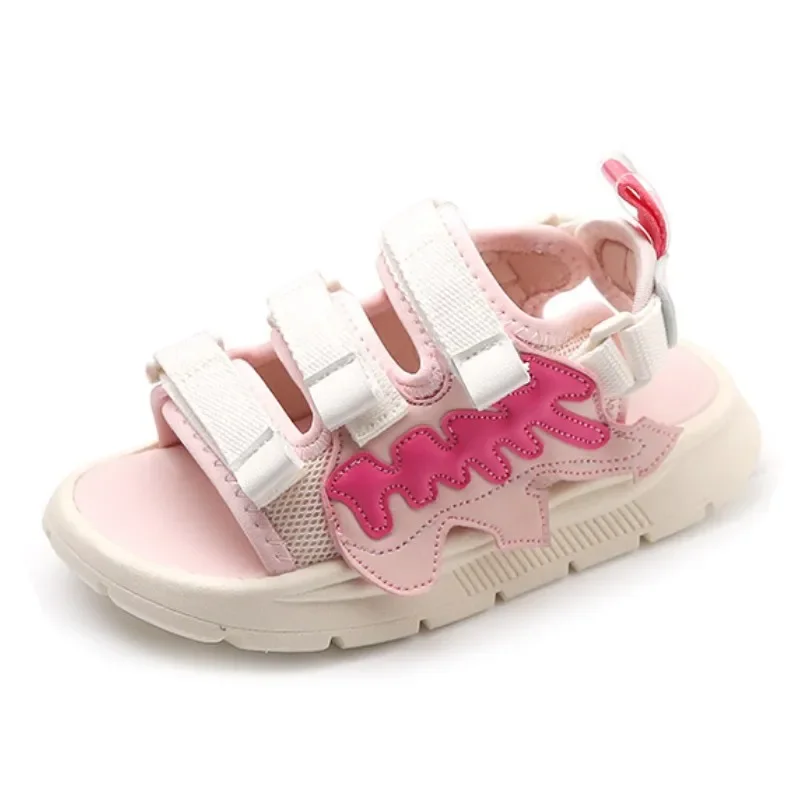 Girls Sandals 2024 Summer New Boys Wear-Resistant Sports Beach Shoes Medium and Large Children Casual Sweet Princess Sandals