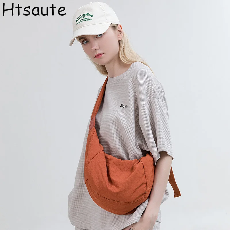 

New Crossbody Bag Women Large Capacity Casual Nylon Shoulder Bags Versatile Nylon Dumpling Bag for Women Autumn Winter Fashion