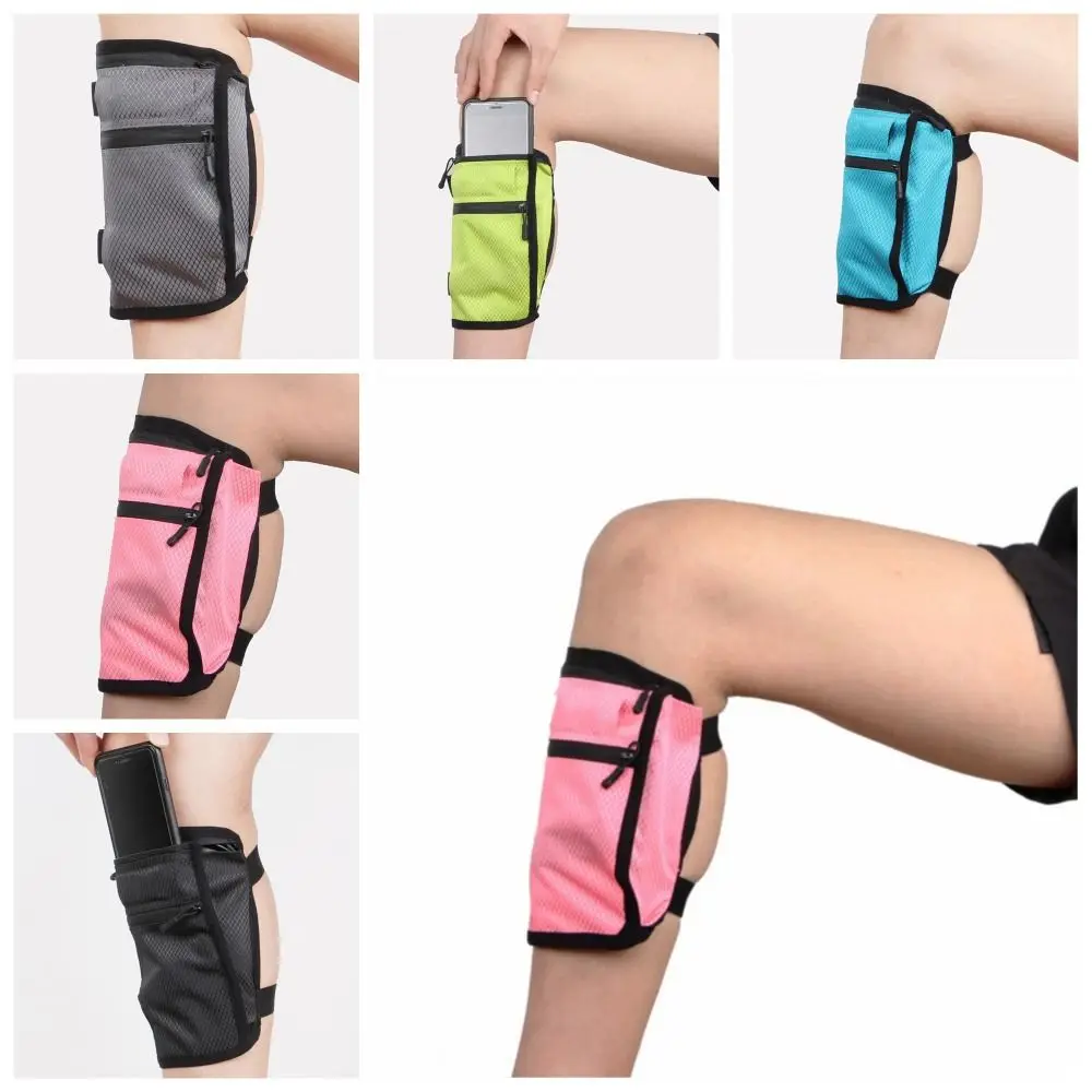 Nylon Outdoor Calf Bag Anti-slip Waterproof Running Phone Storage Pouch Adjustable Lightweight Leg Wallet Bag Gym