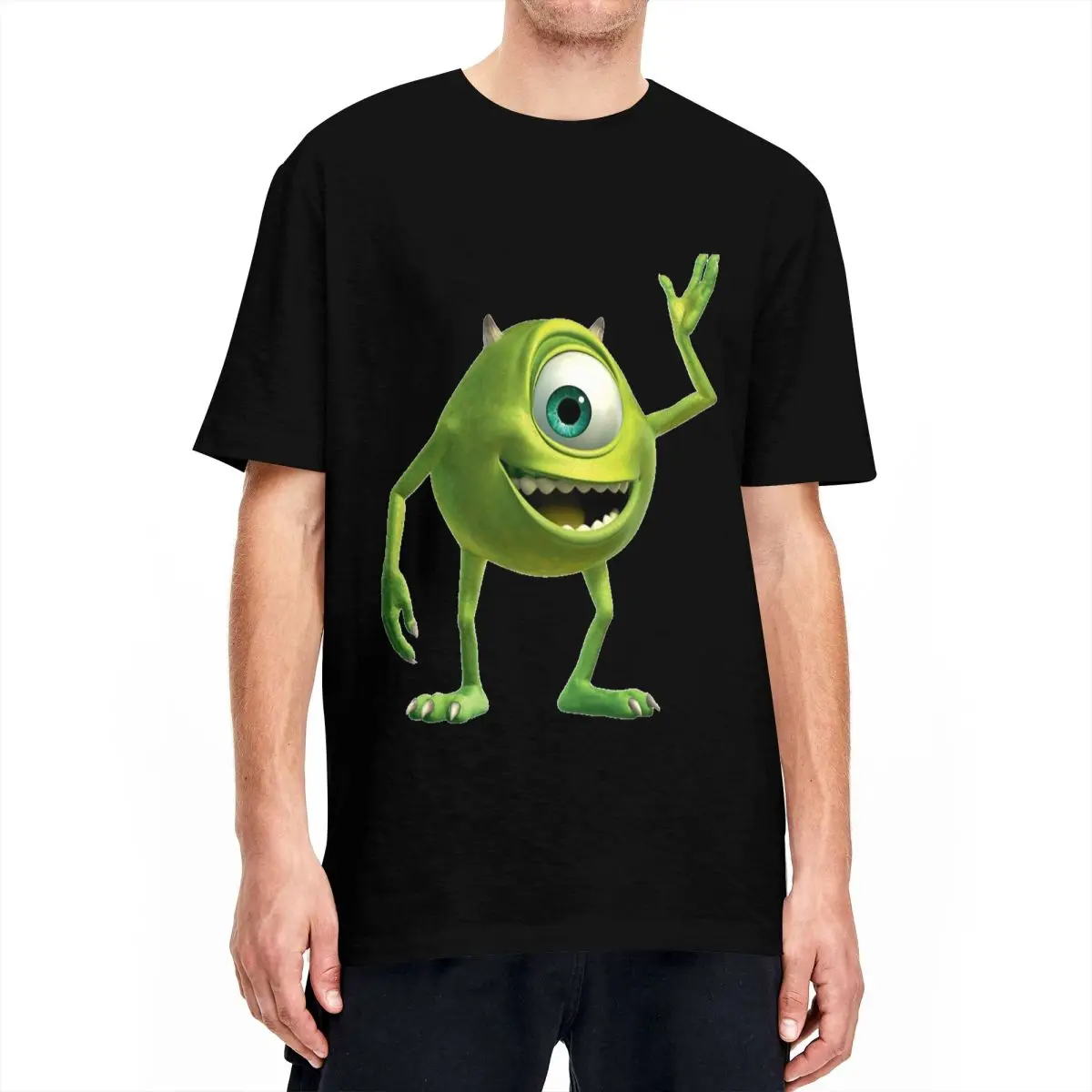 Men Women Mike Wazowski Monsters Inc T Shirt 100% Cotton Clothing Crazy Short Sleeve Crewneck Tee Shirt Printed T-Shirt