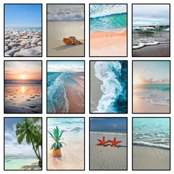 Beach Coastal Sea Ocean Nature Print Art Canvas Poster For Living Room Decor Home Wall Picture for Chic Living Room Decoration