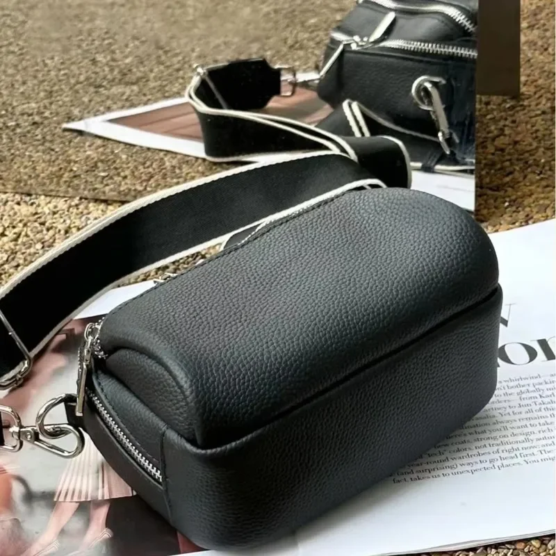 Genuine Leather Small Phone Bag Fashion Casual Shoulder Crossbody Real TOGO Cowhide Bag Women's Versatile Messenger Shell Bag