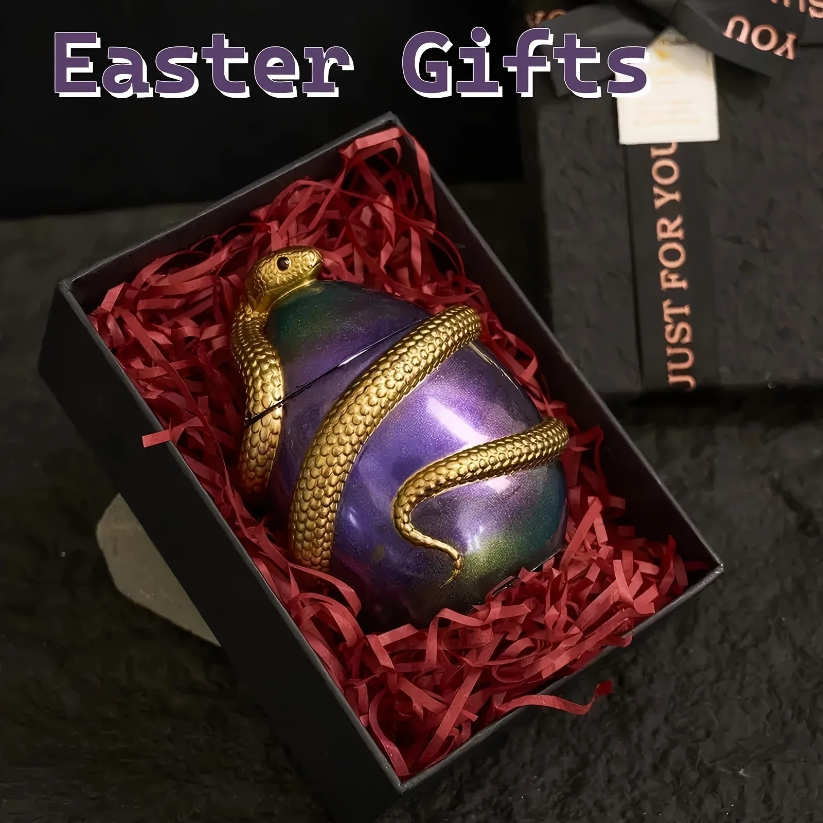 A Collection of Silicone Molds for Easter, Designed for Casting Resin in The Shape of Snake Eggs, Featuring 3D Vertical Animal Molds. Ideal for Creating Jewelry Storage Boxes with Lids, Containers, And Home Decor Crafts