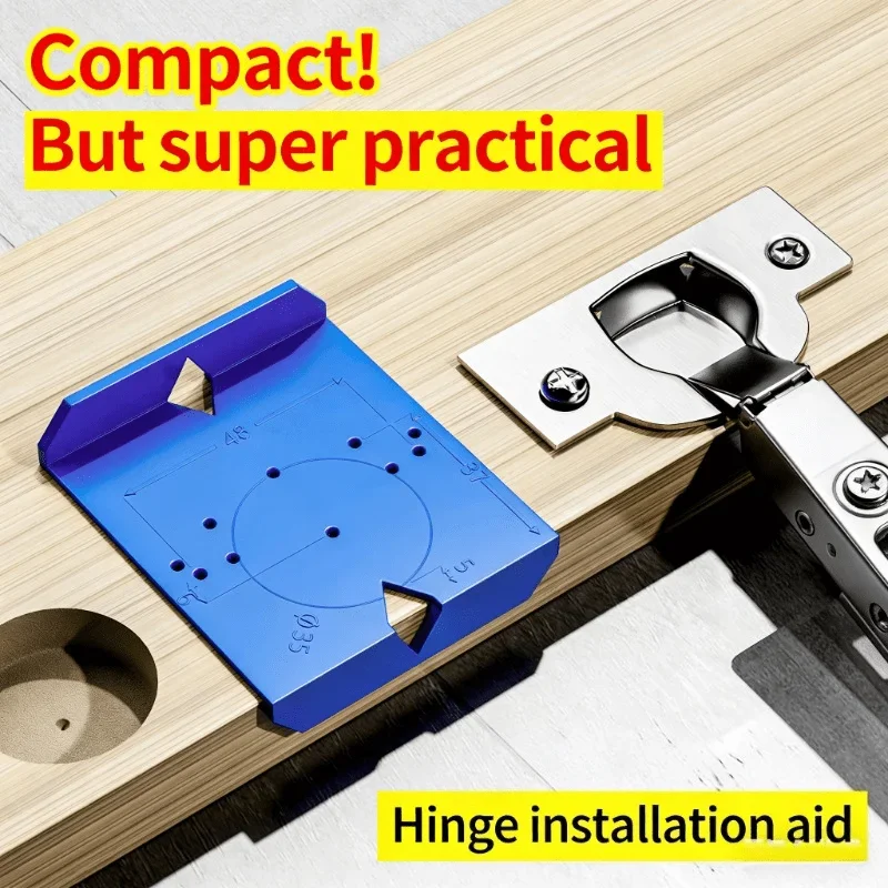 35/40mm Hinge Drilling Locator Cabinet Door Punching Positioning Ruler Template Carpentry Hinge Installation Auxiliary Tool