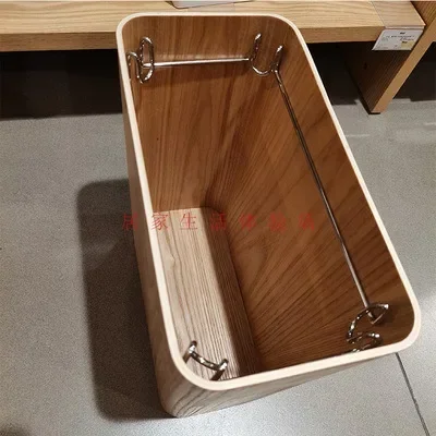 Nordic Crevice Wooden Garbage Bin Home Business Creative Homestay Garbage Bin