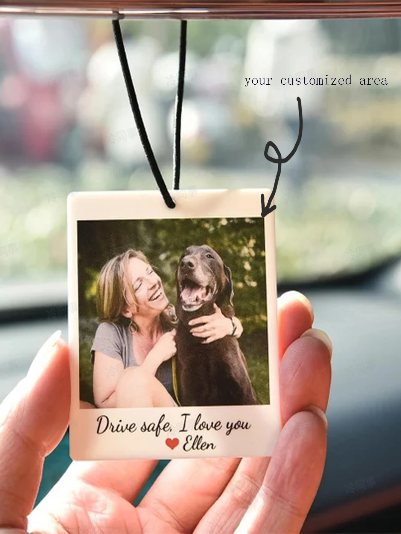Personalisierte Acryl-Autoanhänger, ein- oder beidseitig bedruckte Foto-Hängeaccessoires, personalisierte Geschenke für Freunde