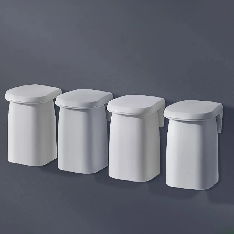 

Magnetic Suction Mouthwash Cup Wall Mounted Magnet Toothbrush Holder for Home Bathroom Shower Drain Rack Brushing Accessories