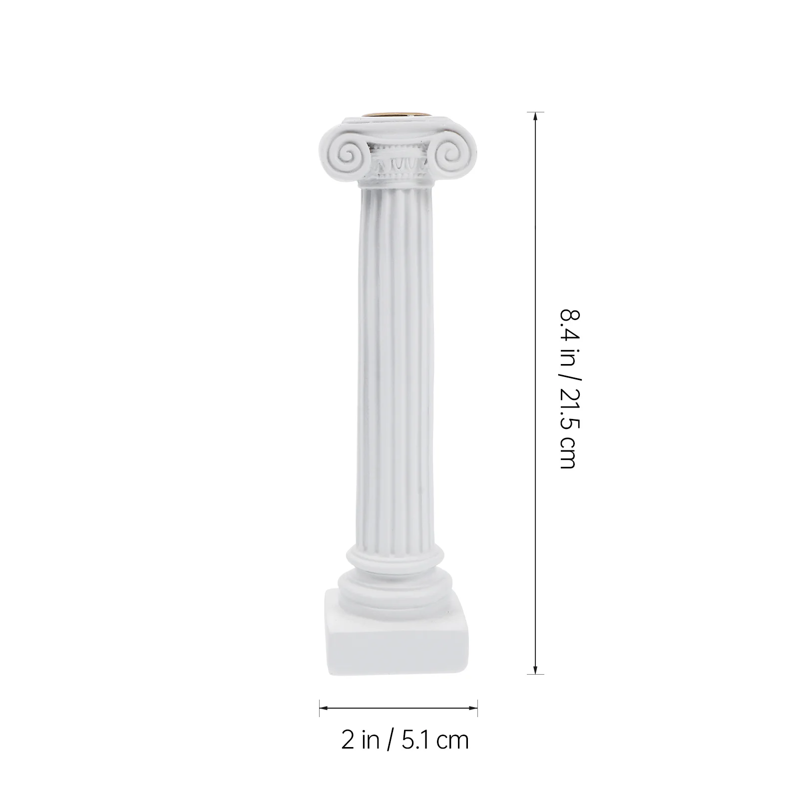 

1Pcs Roman Pillar Candleholder Stylish Resin Craft Exquisite Finish Ideal Home Ornament for Candlelight Dinner Living Room Decor