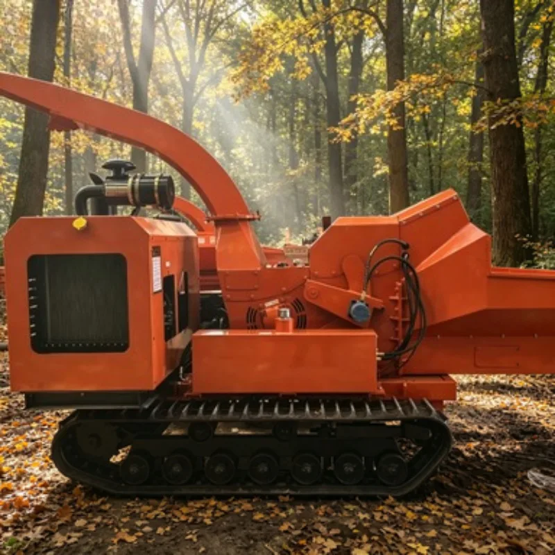 Heavy-Duty | Diesel Wood Chipper, Drum Type, Hydraulic Feed | 30t/h Truck-Mounted Timber Shredder for Forestry Residue Recycling
